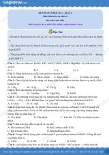 Đề thi học kì 1 KHTN 8 Cánh diều - Đề số 4